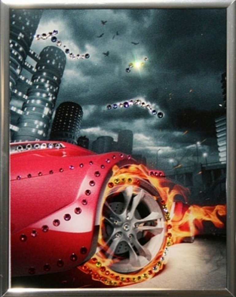 Картина Тачка с кристаллами Swarovski (1583)