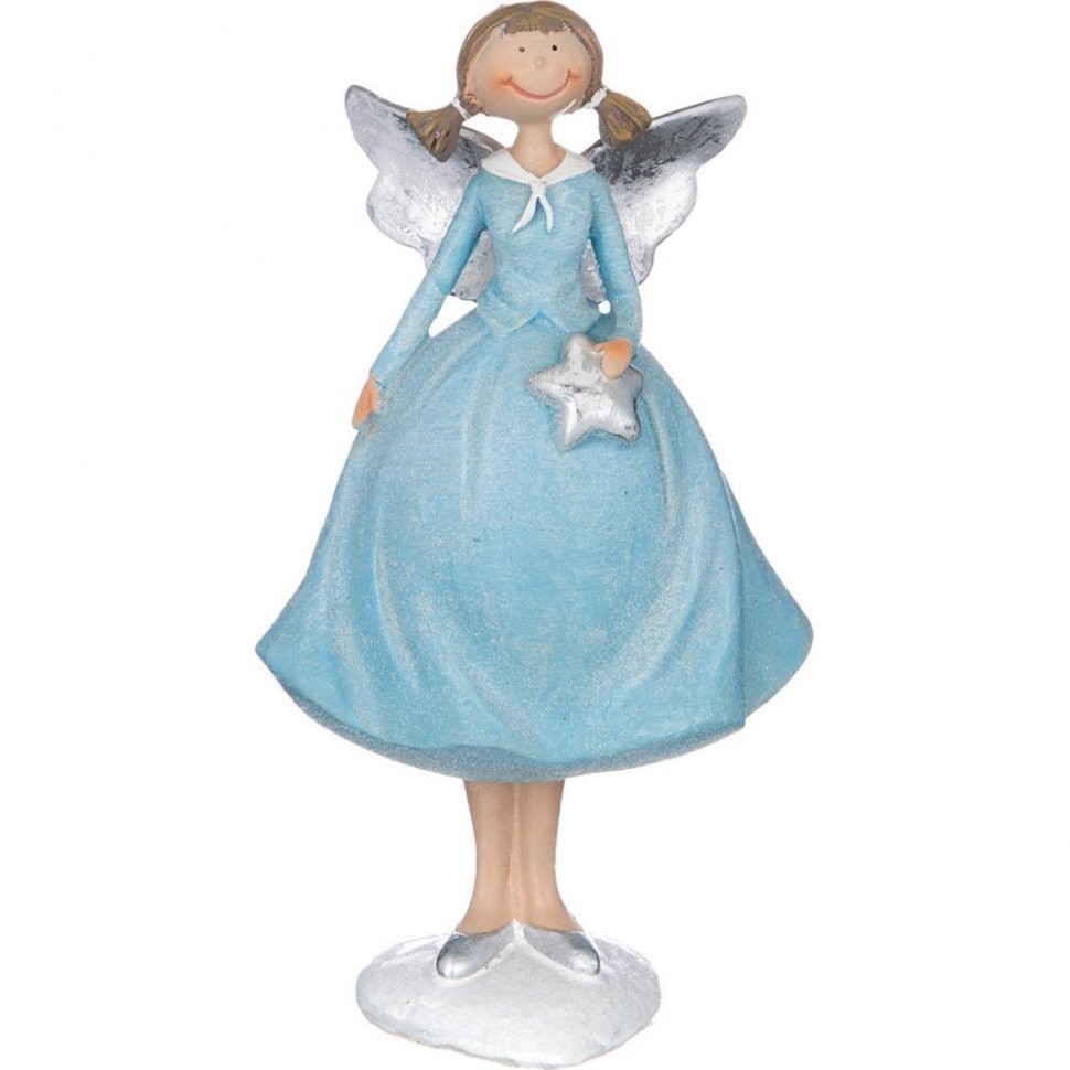 Фигурка"ангелочек в голубом платье" 11,5*9,5*20,5 см Lefard (100-783)