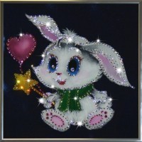 Картина Лапочка с кристаллами Swarovski (1193)