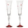 Набор бокалов для шампанского из 2 шт. "love" 180 мл. высота 25 см. Bohemia Crystal (674-046)