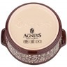 Гоpшочек для запекания agness коричневый 600мл 16*14*11 см Agness (777-106)
