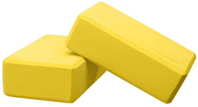 Блок для йоги YB-200 EVA, желтый, пара (2109336)