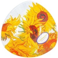 Тарелка треугольная Подсолнухи (В. Ван Гог), 17х17см - CAR198-7366 Carmani
