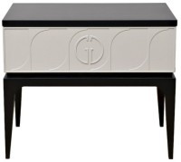 Тумбочка прикроватная Spinola черно/серая 60*40*50см (TT-00011888)