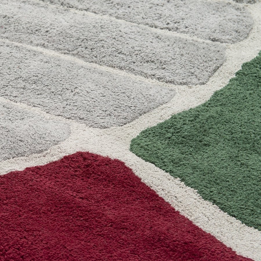 Ковер из хлопка с рисунком tea plantation из коллекции terra, 120х180 см (74498)