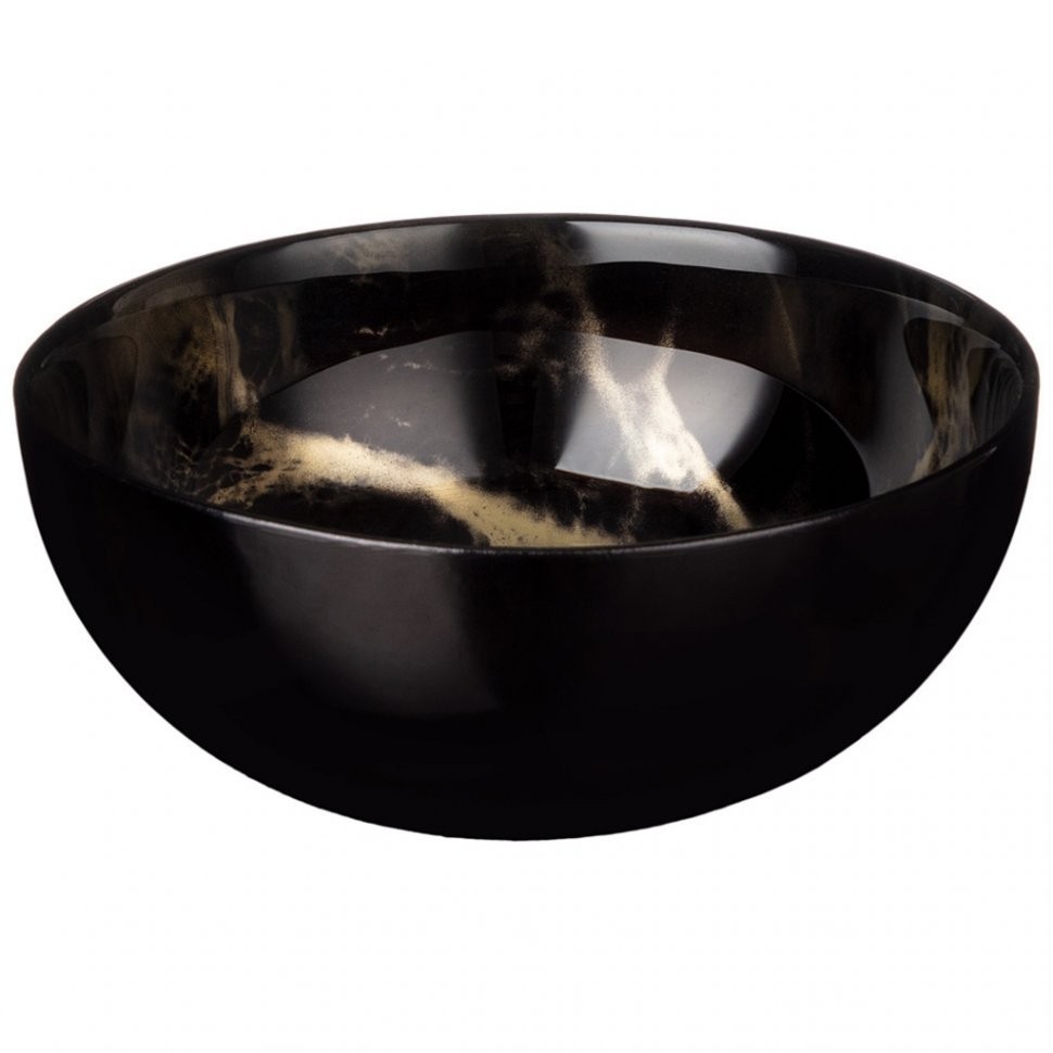 Салатник "black marble" диаметр 15 см, высота 6,5 cм 650 мл Bronco (332-025)