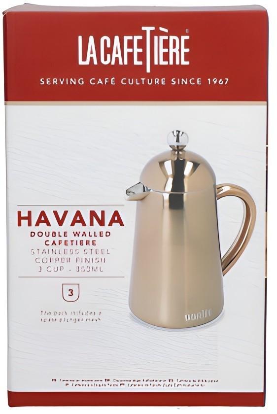 Кофейник Havana с двойными стенками, на 3 чашки La Cafetière, нерж/сталь COPPER LCTHERM3CPCOP