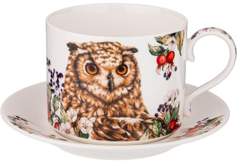 Чайная пара lefard "лесная сказка" сова 300 мл (590-379)