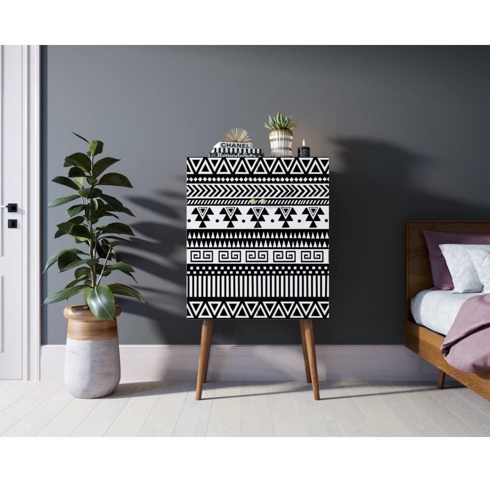 Комод на высоких ножках Berber 19 принт арт BB09/Print_19-ET