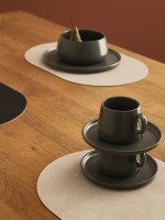 Набор из 4-х двухсторонних сервировочных салфеток pool, 30х45 см, черный/светло-серый (78747)