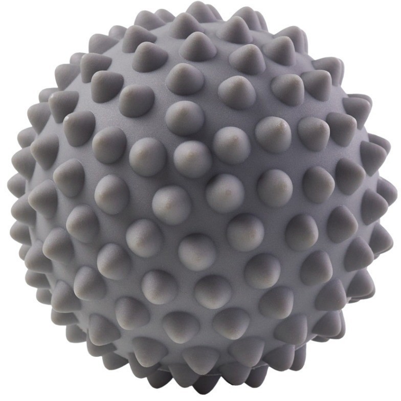 БЕЗ УПАКОВКИ Мяч для МФР RB-201, 9 см, поливинилхлорид, массажный, серый (2115134)