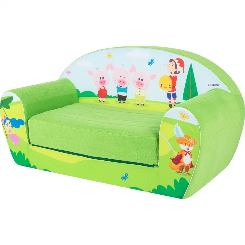 Раскладной бескаркасный (мягкий) детский диван серии "Сказки", Сказка (PCR320-123)