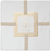 Простыня на резинке сатин белый 160*200*30 (TT-00013380)