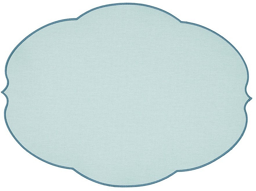 Салфетка подстановочная овальная flowers, 48,8х36 см, голубая (79119)