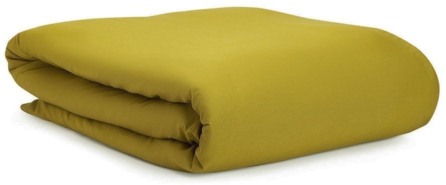 Комплект постельного белья оливкового цвета с контрастным кантом из коллекции essential, 200х220 см (73721)