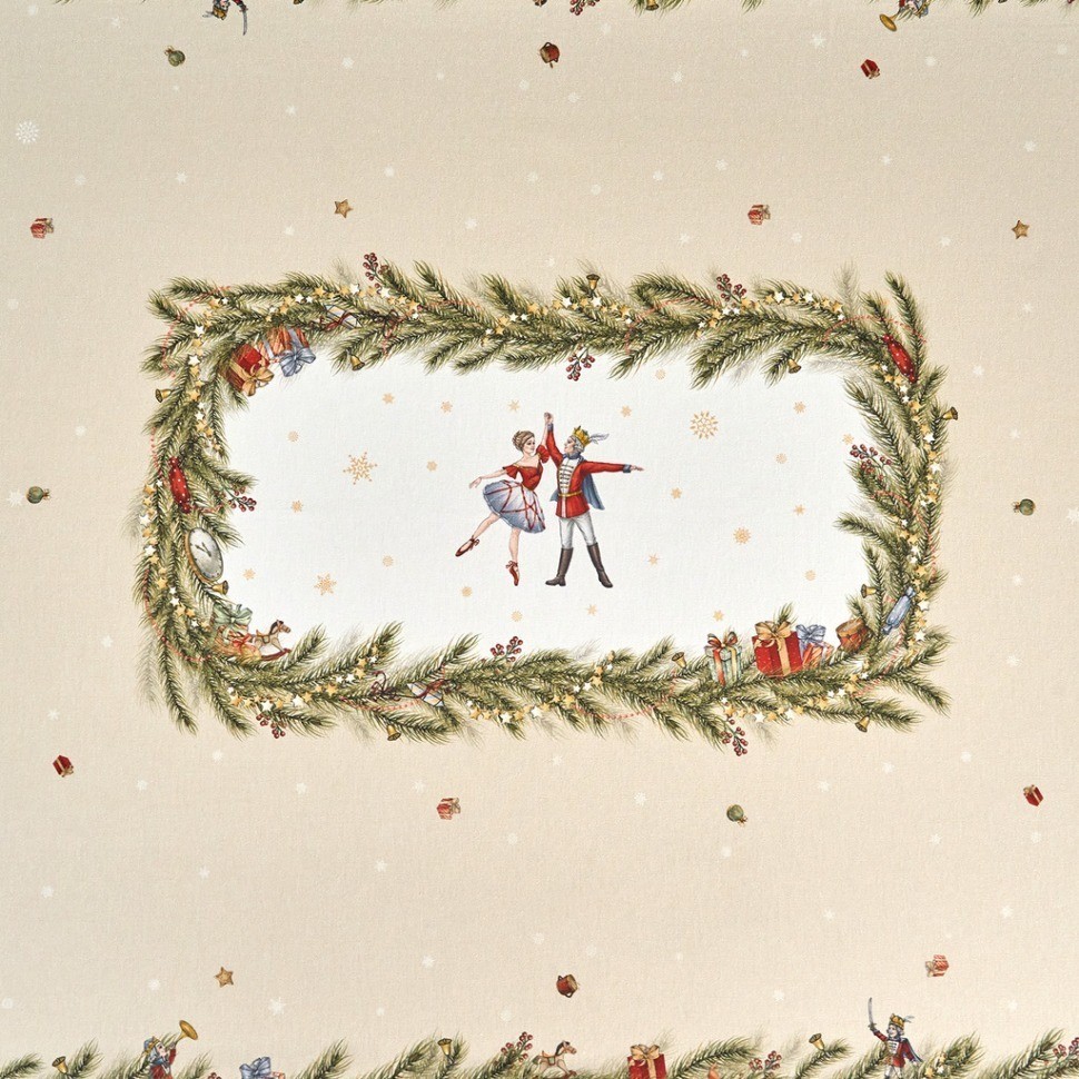 Скатерть "щелкунчик" 140х180см бежевый,100%хлопок , твил Lefard (850-757-2)