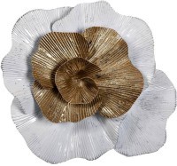 Декор настенный &quot;Цветок&quot; бело-золотой 24,1*22,2*7,0см (TT-00001943)