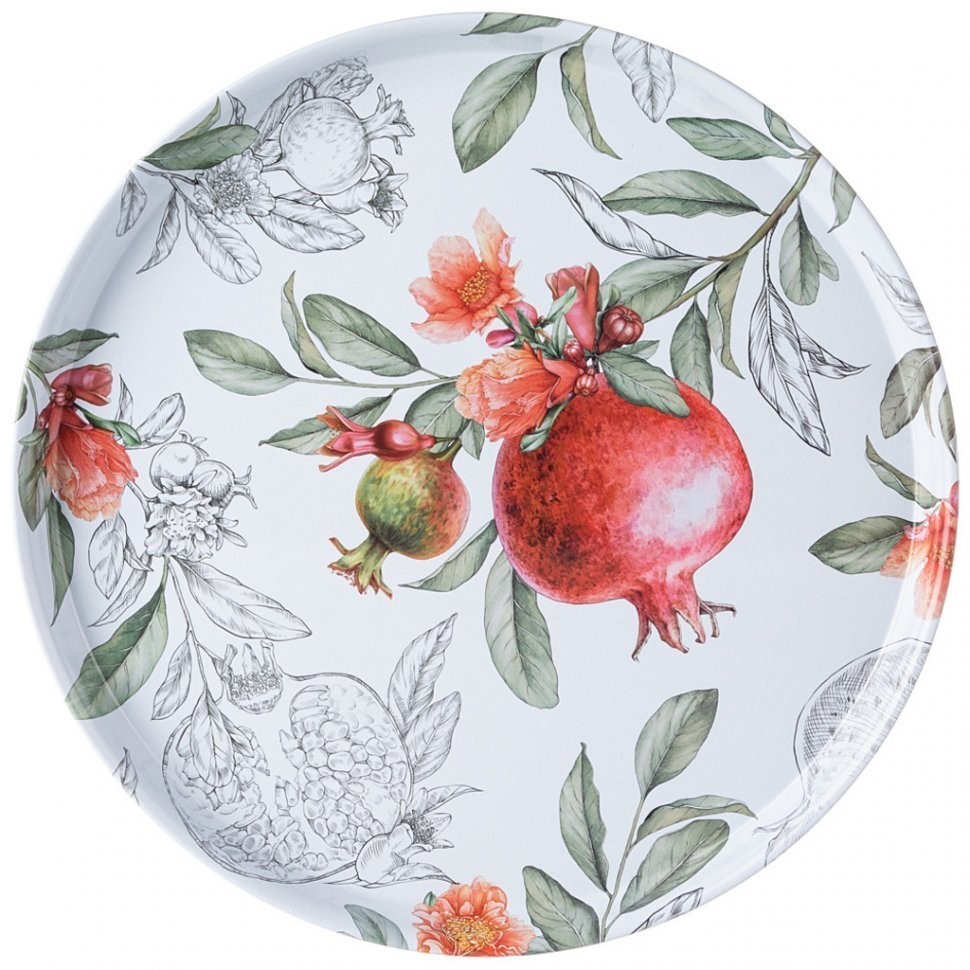 Поднос сервировочный agness "гранат" 33*2,1 см Agness (898-064)