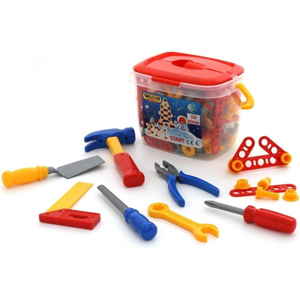 Набор инструментов №3 (132 элем. в ведёрке) (47175_PLS)