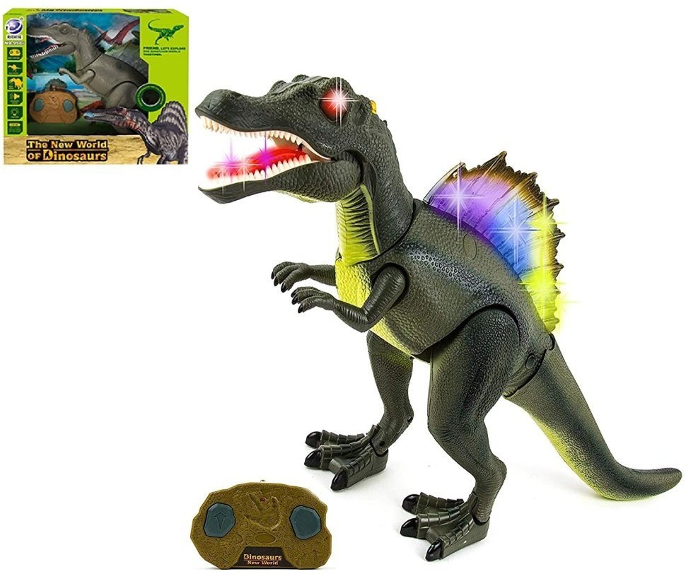 Радиоуправляемый динозавр - Спинозавр (31 см, зеленый, свет, звук) (RUI-9986-GREEN)