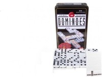 Домино в железном боксе, 6 черных точек, Partida 19х12 см, костяшка 5х2,5 см (31117)