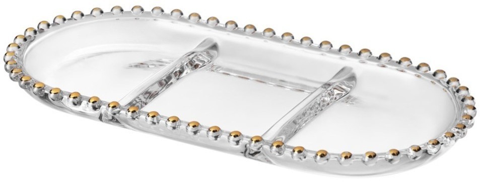 Блюдо сервировочное "golden charm", 3 секции, 30*15 см Lefard (345-500)