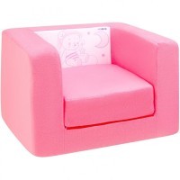 Раскладное бескаркасное (мягкое) детское кресло серии &quot;Дрими&quot;, цвет Роуз, Стиль 1 (PCR320-66)