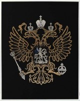 Картина Герб РФ 50Х40 с кристаллами Swarovski (2214)