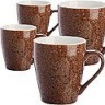 Набор кружек 340 мл 4 шт Коричневый мрамор LORAINE (31245-Н1)