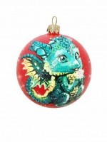 Новогодний шар Драконья прелесть с кристаллами Swarovski (3005)