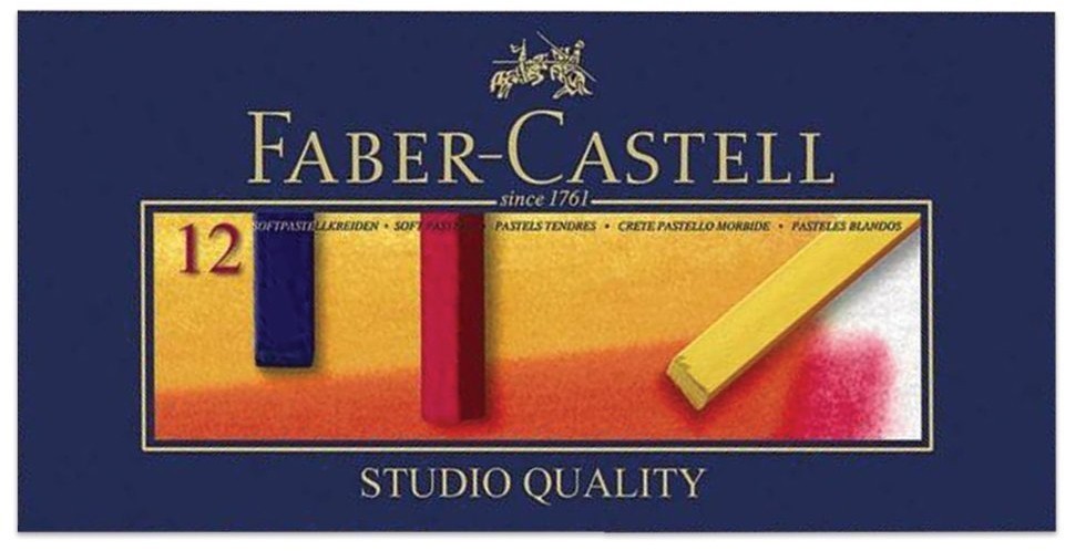 Пастель сухая художественная Faber Castell Soft Pastels 12 цветов квадратное сечение 128312 (64970)
