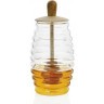 Andrea House Емкость для меда Transparent Glass and Wood MS66068