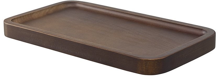 Поднос деревянный прямоугольный bernt, 25х14 см, орех (74801)
