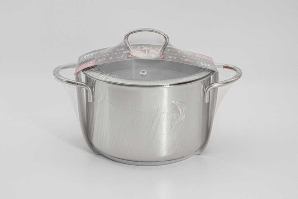 Кастрюля Кулинария, 16 см, 2 л, крышка стеклянная - 368469 Metalac