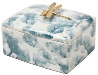 Шкатулка голубая со стрекозой 19*14*13см (TT-00010205)