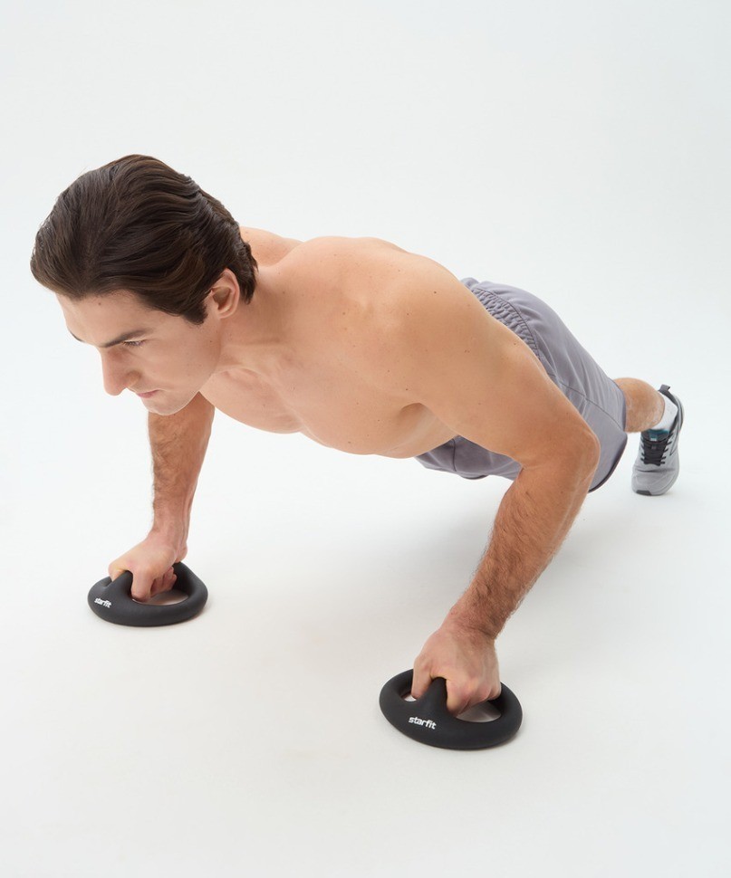 Гантели-упоры для отжиманий DB-801 2,5 кг, черный (2119017)