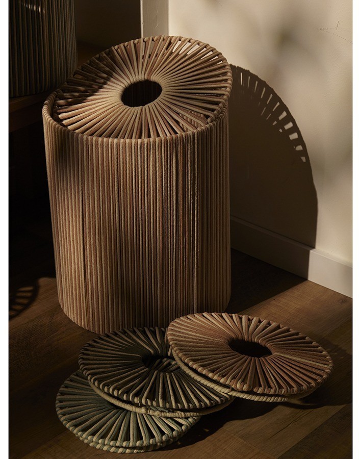 Корзина плетеная dholak beige из коллекции ethnic, размер l (77210)