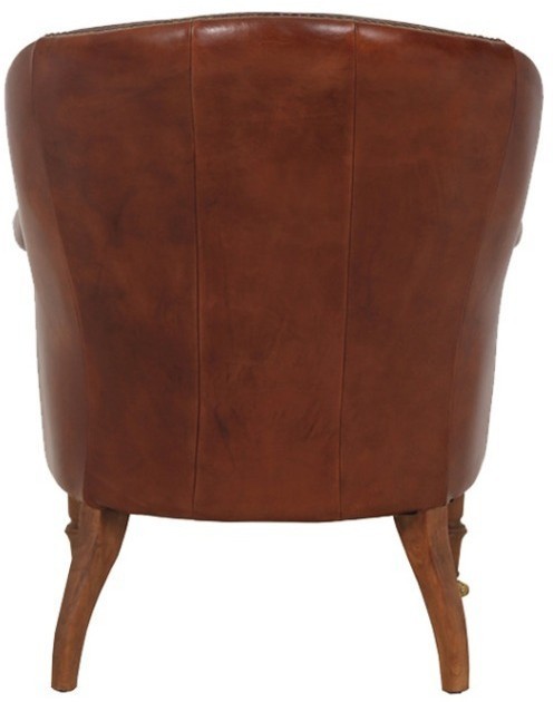 Кресло 1113/B11#, Кожа, Vintage cigar, ROOMERS FURNITURE