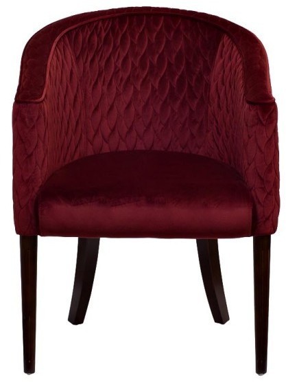 Кресло стеганое велюр красный 60*68*84см (TT-00000633)