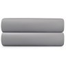 Простыня на резинке из премиального сатина серого цвета из коллекции essential, 180х200х30 см (77173)