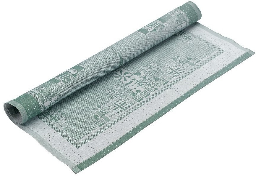 Салфетка из хлопка зеленого цвета с рисунком Щелкунчик из коллекции new year essential, 53х53см (72154)