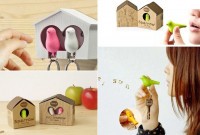 Держатель для ключей duo sparrow, белый/оранжевый (41449)