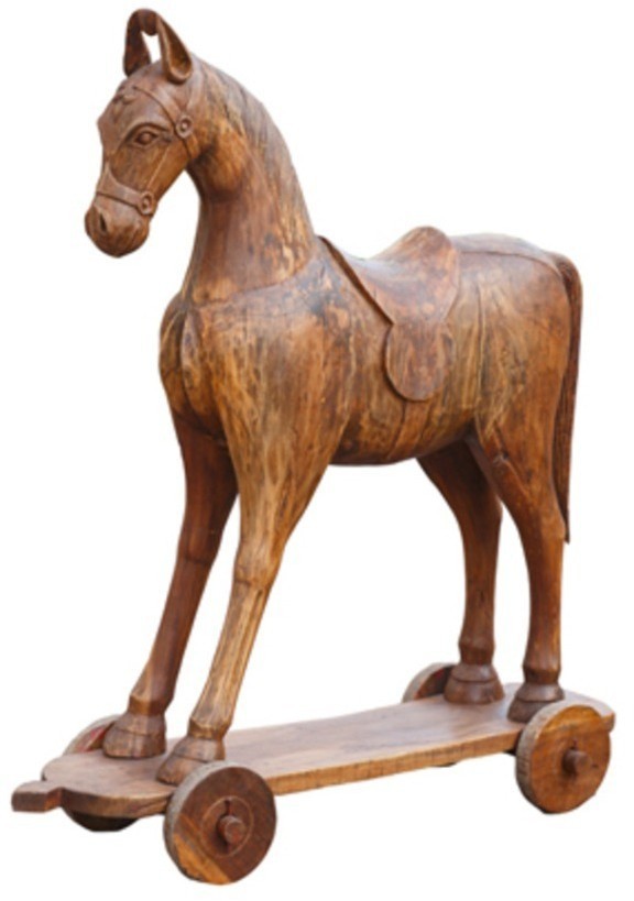 Лошадь декоративная A004, дерево ценных пород, Brown, ROOMERS ANTIQUE