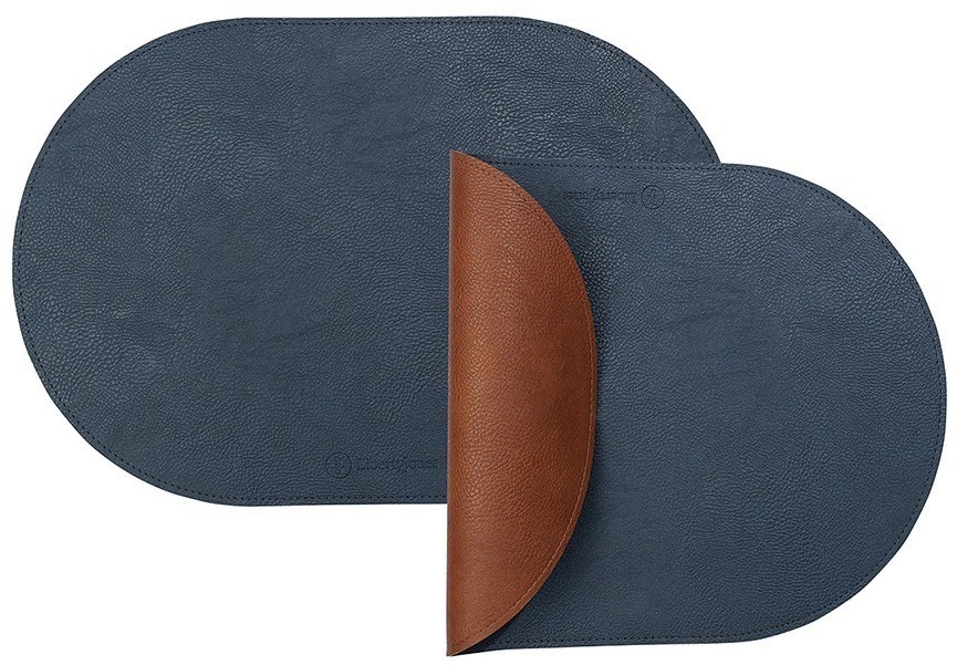 Набор из 4-х двухсторонних сервировочных салфеток pool, 30х45 см, синий/коричневый (78746)