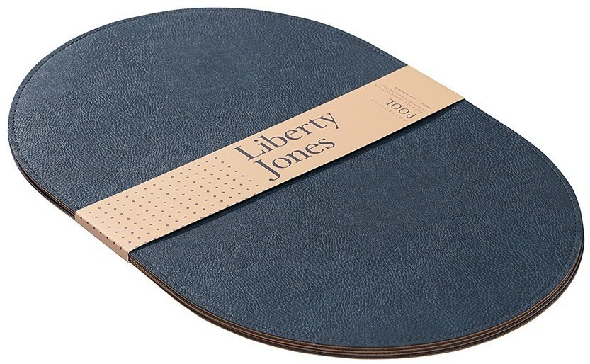 Набор из 4-х двухсторонних сервировочных салфеток pool, 30х45 см, синий/коричневый (78746)