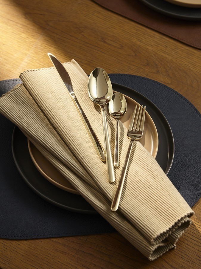 Набор из 4-х двухсторонних сервировочных салфеток pool, 30х45 см, синий/коричневый (78746)