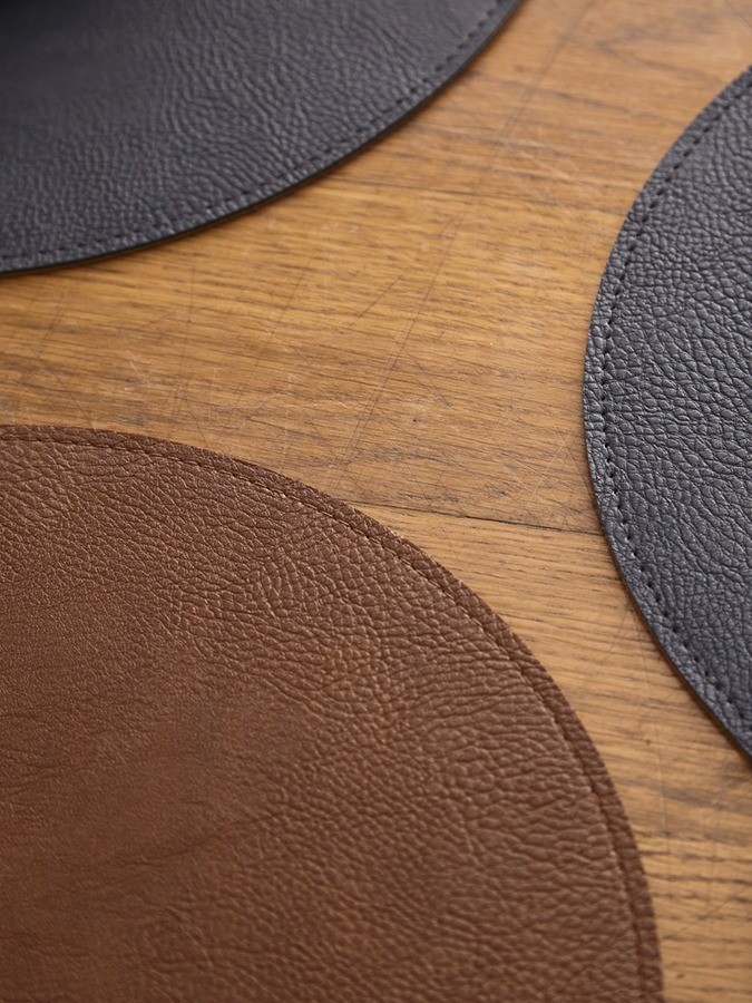 Набор из 4-х двухсторонних сервировочных салфеток pool, 30х45 см, синий/коричневый (78746)