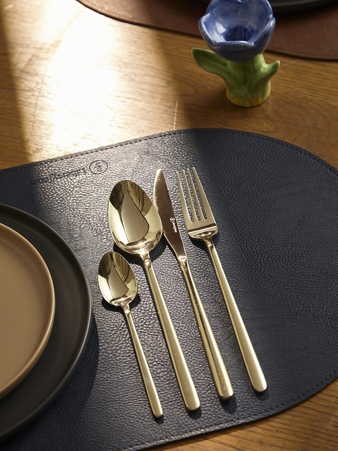 Набор из 4-х двухсторонних сервировочных салфеток pool, 30х45 см, синий/коричневый (78746)