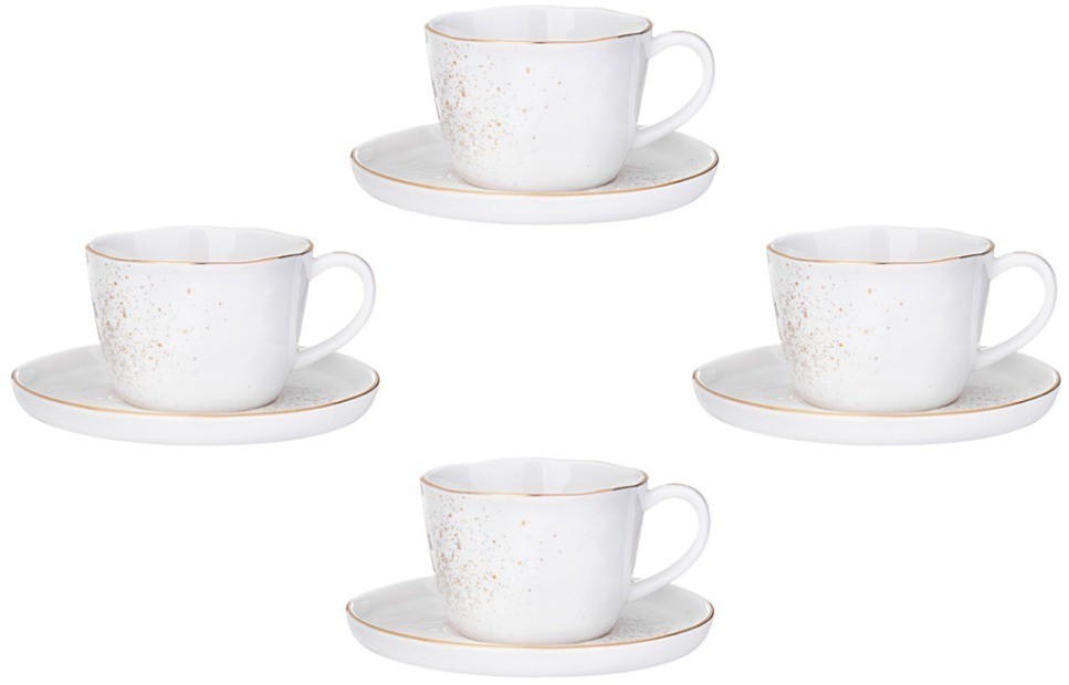 Чайный набор bronco "gold" на 4 пер. 8 пр. 200 мл (263-1358)