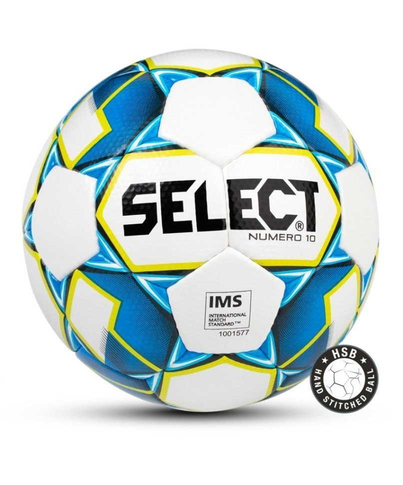 Мяч футбольный Numero 10 IMS, №5, белый/синий/зеленый (1760437)
